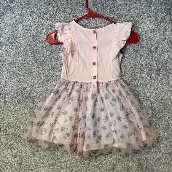 Calvin Klein Jeans Dress Girls Sz 5 Pink Pastel Princess Fairycore Tulle Floral - Picture 9 of 11